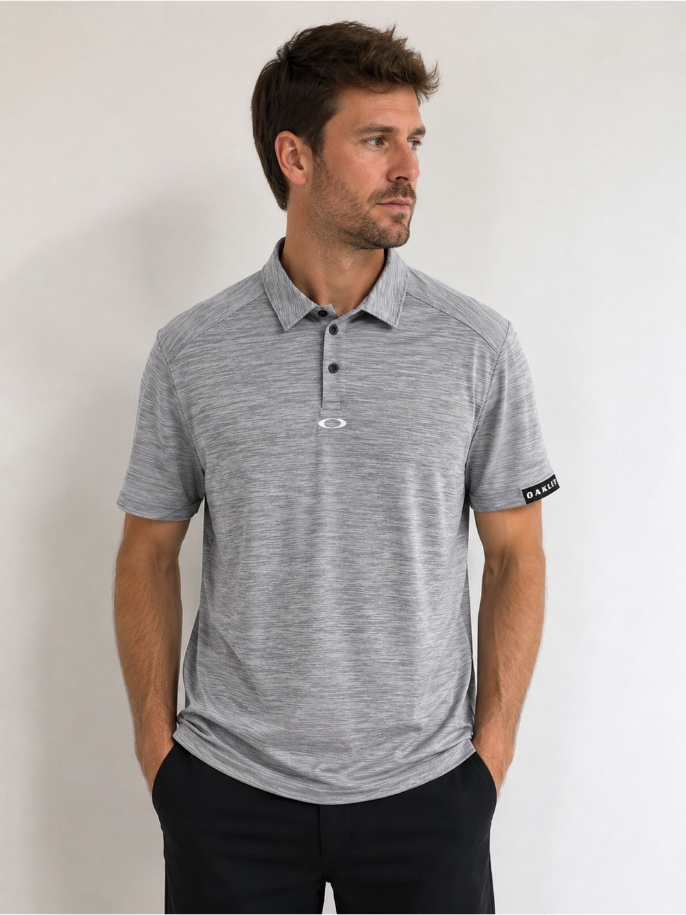 Oakley Men's Grey Heather Polo Shirt ~ XL